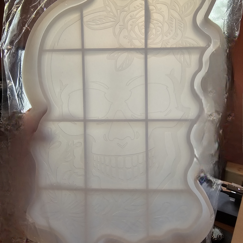 Skull Design Mixed Media Art Piece